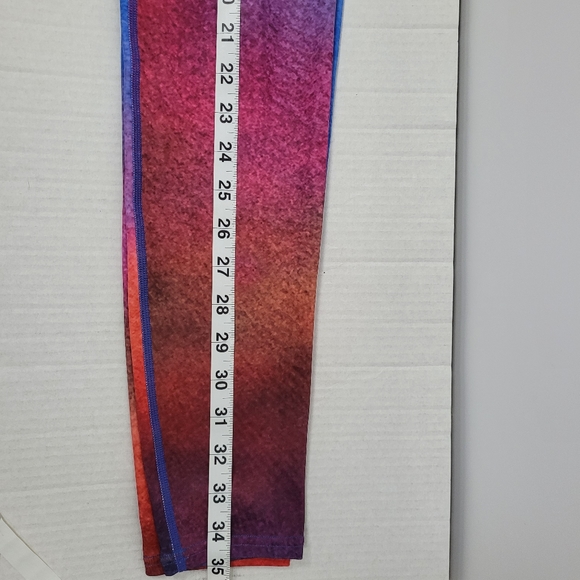 ATHLETA Speed Sonar Galaxy Leggings Size XS Blue Orange Yoga Athletic Workout - Picture 10 of 10